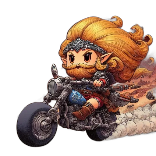 hair, weapon, car, concept art, fantasy art, pixel art, comic book art, post-apocalyptic transparent PNG cut-out