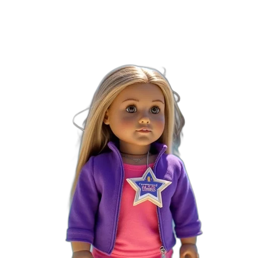 jacket, 3d render, concept art, photorealistic, cartoon, doll, purple, pink transparent PNG cut-out