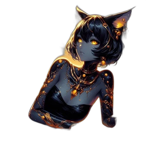 jewelry, mask, dress, fantasy art, concept art, pixel art, anime, neon lights transparent PNG cut-out