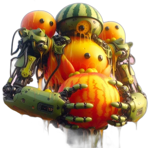 robot, weapon, concept art, 3d render, fantasy art, pixel art, outer space, anthropomorphic transparent PNG cut-out