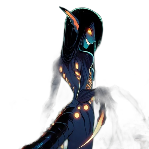 mask, sword, staff, weapon, concept art, fantasy art, 3d render, cyberpunk transparent PNG cut-out