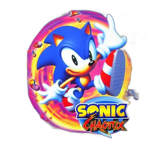 weapon, 3d render, concept art, pixel art, sonic, hedgehog, stars, cover transparent PNG cut-out