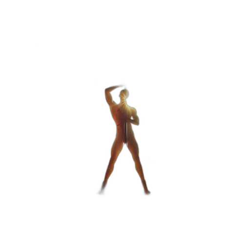 staff, hair, creature, robot, 3d render, concept art, pixel art, golden transparent PNG cut-out