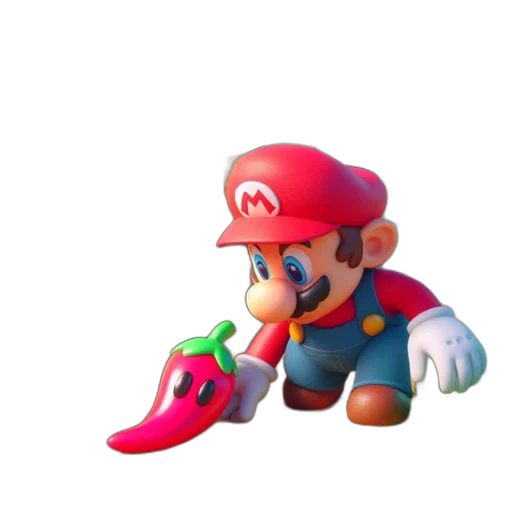 weapon, hat, animal, creature, 3d render, vaporwave, concept art, pixel art transparent PNG cut-out