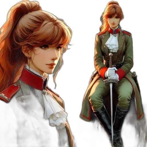 jacket, staff, concept art, fantasy art transparent PNG cut-out