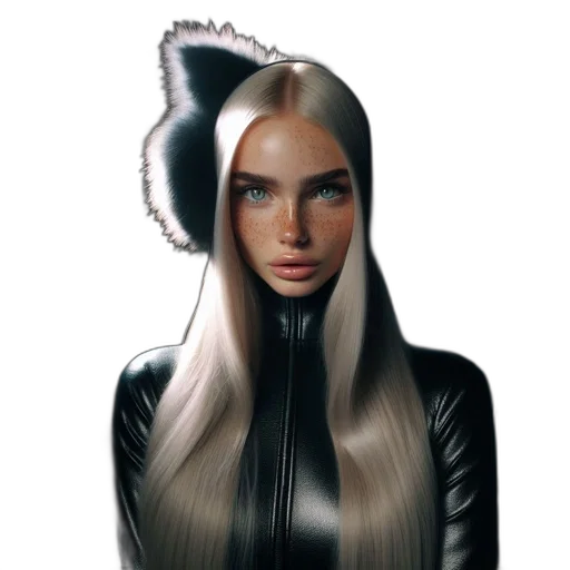 hair, jacket, face, mask, fantasy art, photorealistic, concept art, comic book art transparent PNG cut-out