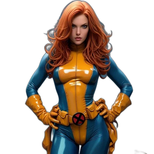 comic book art, concept art, 3d render, fantasy art, figure, x-men, series, red transparent PNG cut-out