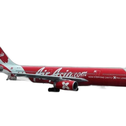 3d render, red, airasia, plane, parked, tarmac, service, vehicles transparent PNG cut-out