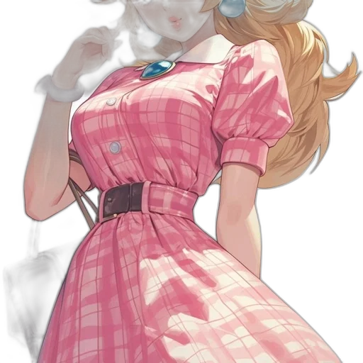 dress, staff, face, mask, anime, concept art, cartoon, vaporwave transparent PNG cut-out
