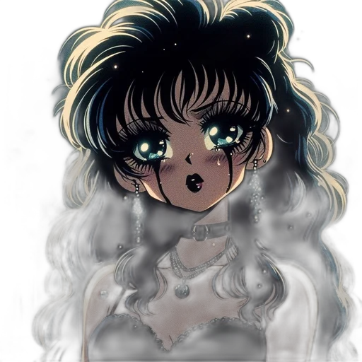 mask, face, anime, cartoon, concept art, vaporwave, neon lights, dark transparent PNG cut-out