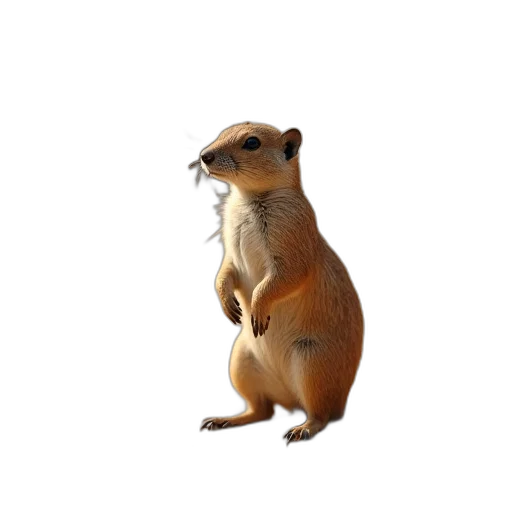 animal, creature, staff, hat, 3d render, photorealistic, concept art, small transparent PNG cut-out