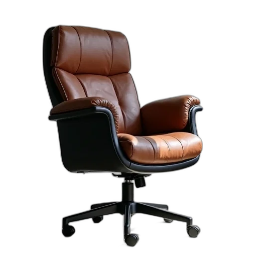 furniture, staff, 3d render, photorealistic, large, size, executive, leather transparent PNG cut-out