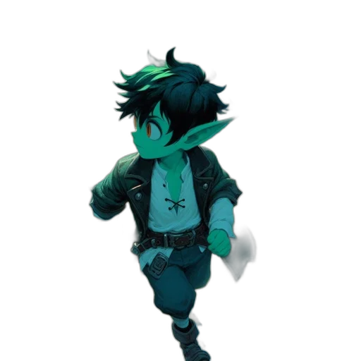 jacket, staff, mask, creature, concept art, pixel art, 3d render, fantasy art transparent PNG cut-out