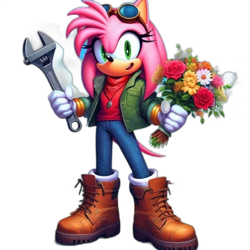 flower, weapon, animal, staff, concept art, vaporwave, pixel art, 3d render transparent PNG cut-out