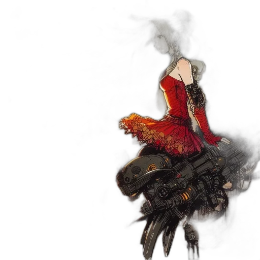 dragon, jacket, concept art, fantasy art, photorealistic, fire, red, woman transparent PNG cut-out