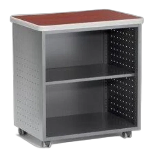 furniture, 3d render, modern, mobile, storage, unit, perforated, metal transparent PNG cut-out