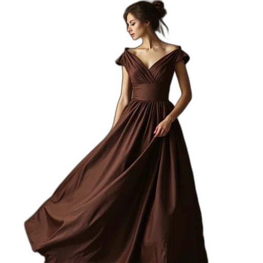 dress, jewelry, photorealistic, concept art, fantasy art, oil painting, earth tones, dark transparent PNG cut-out