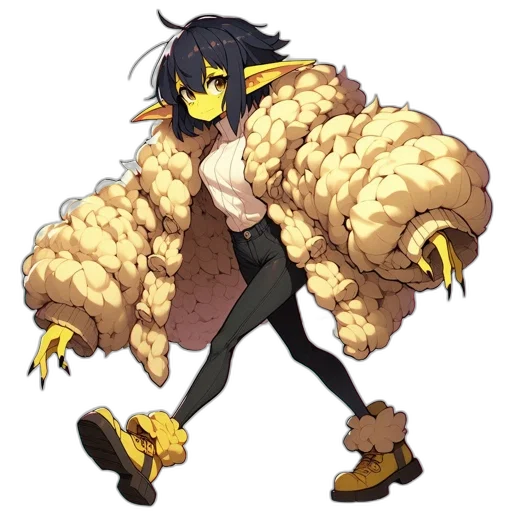 jacket, animal, creature, weapon, concept art, pixel art, fantasy art, anime transparent PNG cut-out