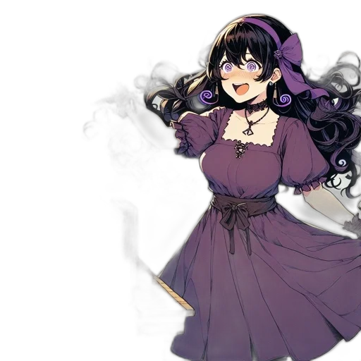dress, staff, jewelry, crown, anime, concept art, fantasy art, pixel art transparent PNG cut-out