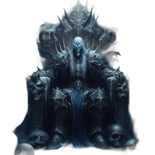 creature, staff, fantasy art, concept art, comic book art, pixel art, blue, dark transparent PNG cut-out