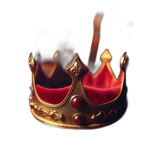 crown, jewelry, hat, staff, 3d render, concept art, photorealistic, fantasy art transparent PNG cut-out
