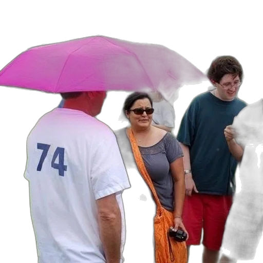 umbrella, hat, staff, 3d render transparent PNG cut-out
