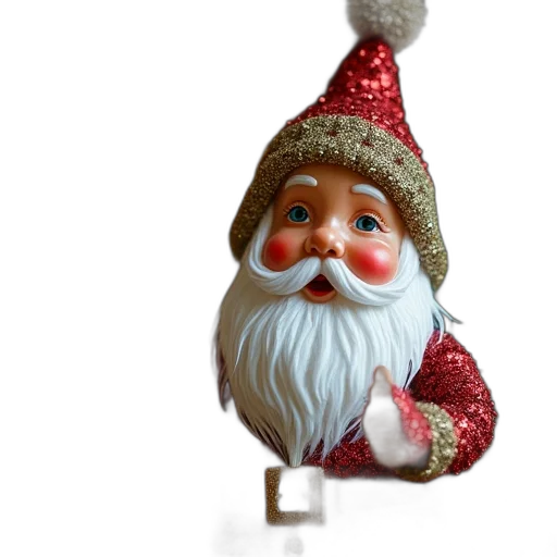 hat, staff, creature, face, 3d render, photorealistic, concept art, christmas transparent PNG cut-out