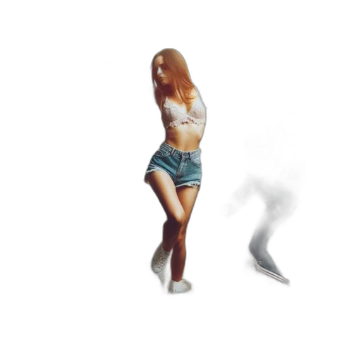 dress, creature, 3d render, concept art, pixel art, vaporwave, fire, underwater transparent PNG cut-out