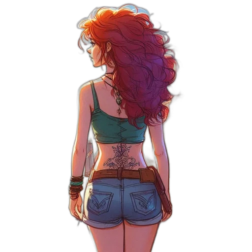 dress, jacket, concept art, watercolor, fantasy art, pixel art, fire, neon lights transparent PNG cut-out