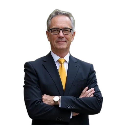 staff, man, dark, suit, yellow, tie, standing, his transparent PNG cut-out