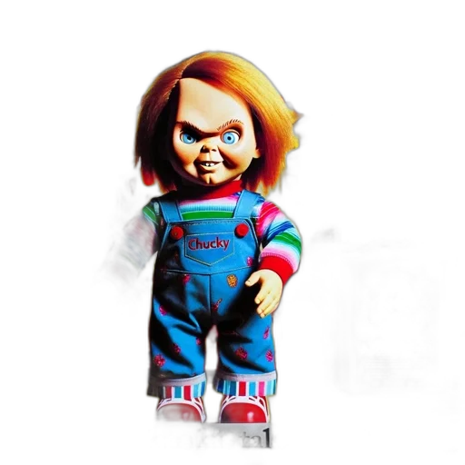 3d render, promotes, dolla, desire, fragrance, featuring, doll, chucky transparent PNG cut-out