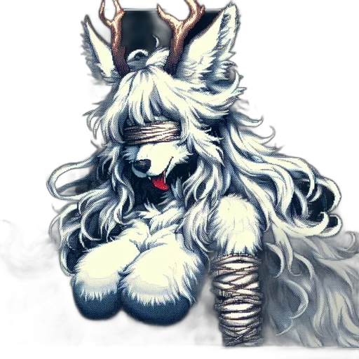 staff, mask, animal, crown, fantasy art, pixel art, concept art, watercolor transparent PNG cut-out