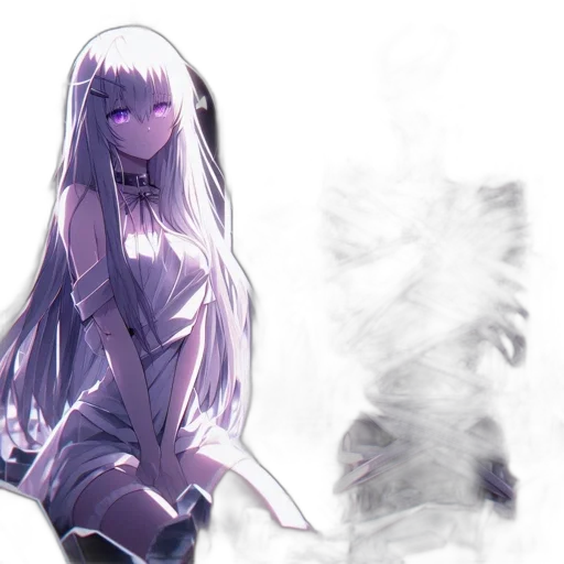 dress, creature, weapon, mask, anime, concept art, fantasy art, pixel art transparent PNG cut-out