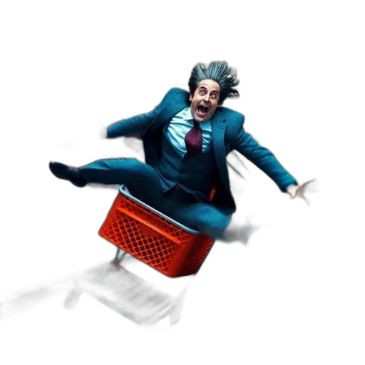 furniture, concept art, man, suit, wild, hair, shocked, expression transparent PNG cut-out
