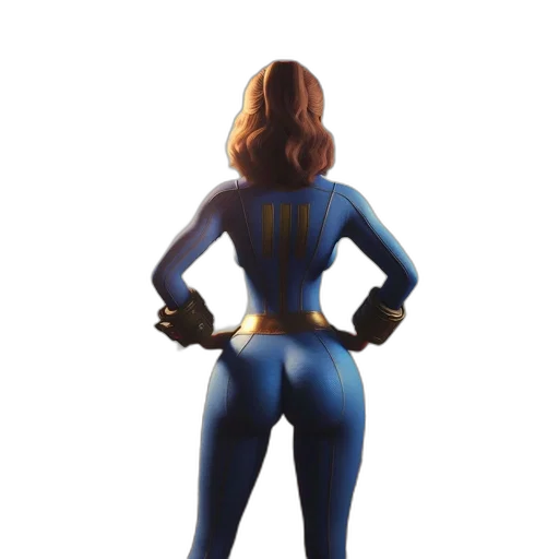 robot, dress, concept art, comic book art, 3d render, pixel art, blue, female transparent PNG cut-out