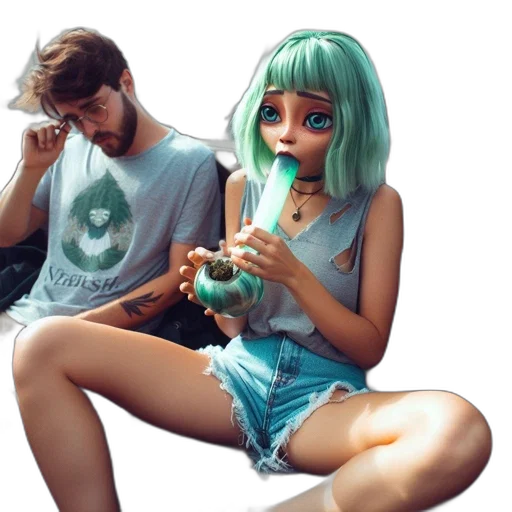 dress, mask, face, umbrella, concept art, vaporwave, anime, fantasy art transparent PNG cut-out