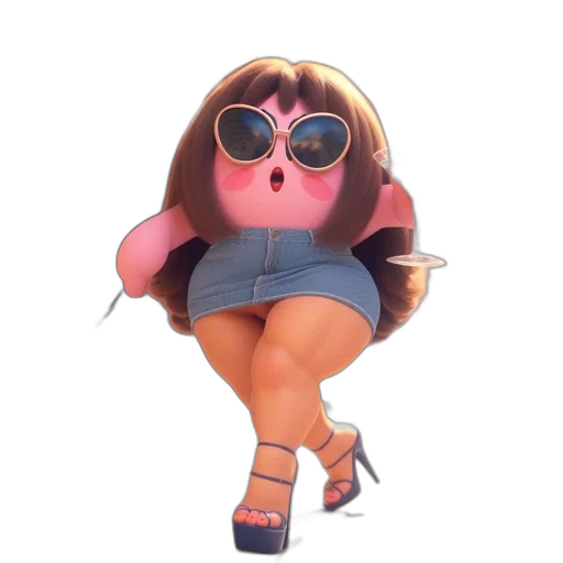 dress, creature, animal, jacket, concept art, 3d render, cartoon, vaporwave transparent PNG cut-out