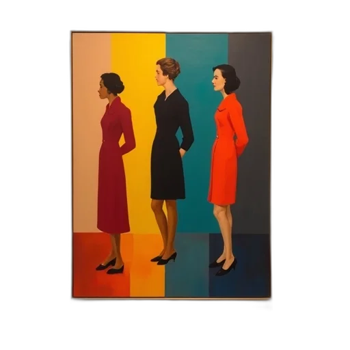 dress, oil painting, photorealistic, colorful, neon, red, earth tones, five transparent PNG cut-out