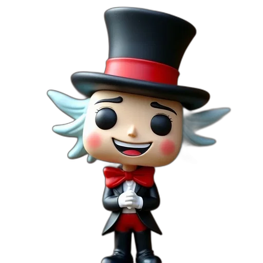 staff, hat, robot, 3d render transparent PNG cut-out