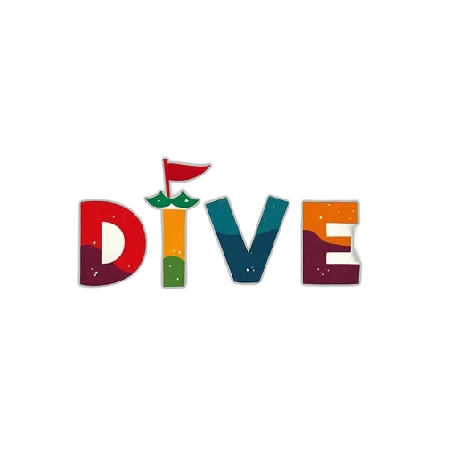 second, image, stylized, illustration, word, dive, each, letter transparent PNG cut-out