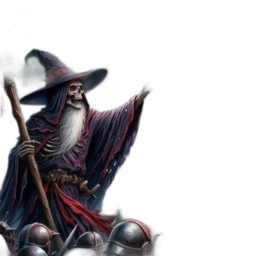 sword, staff, fantasy art, concept art, photorealistic, 3d render, dark, skeletal transparent PNG cut-out