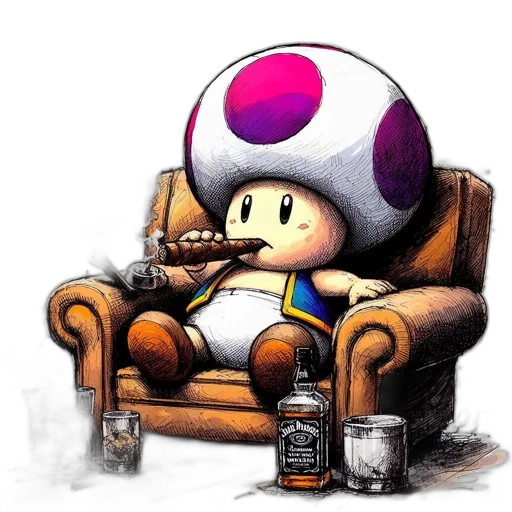 hat, furniture, bottle, crown, concept art, pixel art, watercolor, comic book art transparent PNG cut-out