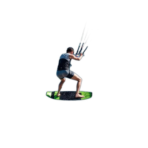 staff, pixel art, 3d render, concept art, photorealistic, person, kiteboarding, air transparent PNG cut-out