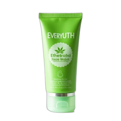 close-up, image, green, everyuth, face, wash, tube, leaf transparent PNG cut-out