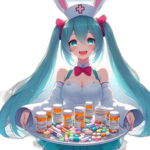 food, dress, anime, pixel art, 3d render, vaporwave, pastel, blue transparent PNG cut-out