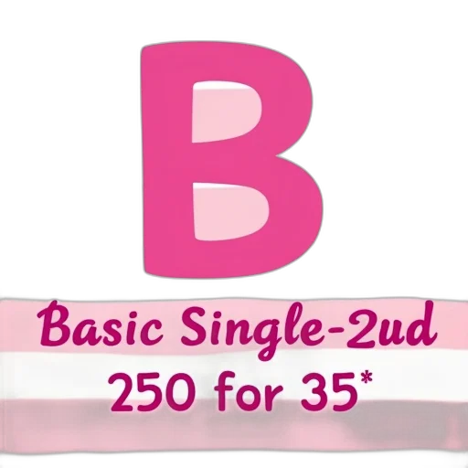 3d render, pink, white, striped, background, large, stylized, letter transparent PNG cut-out