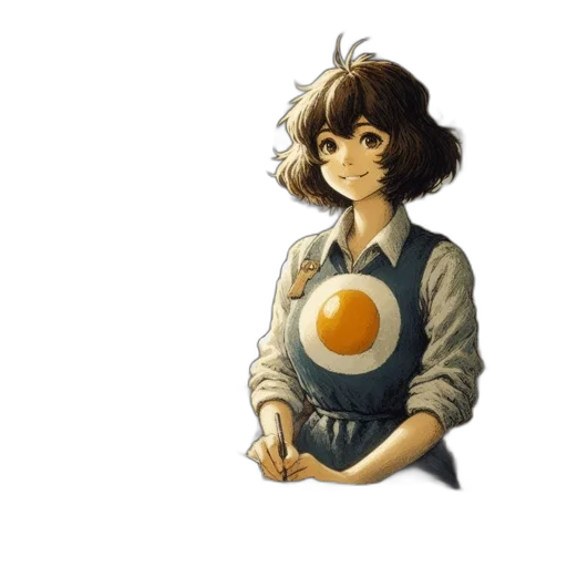 food, staff, dress, robot, pixel art, concept art, anime, watercolor transparent PNG cut-out