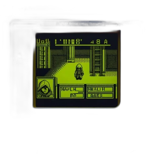 robot, pixel art, cyberpunk, game, boy, shows, screenshot, assassin transparent PNG cut-out