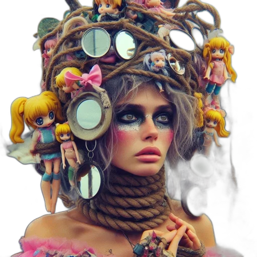 mask, jewelry, crown, face, fantasy art, cyberpunk, concept art, photorealistic transparent PNG cut-out