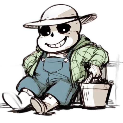 robot, hat, staff, cartoon, concept art, comic book art, watercolor, monochrome transparent PNG cut-out